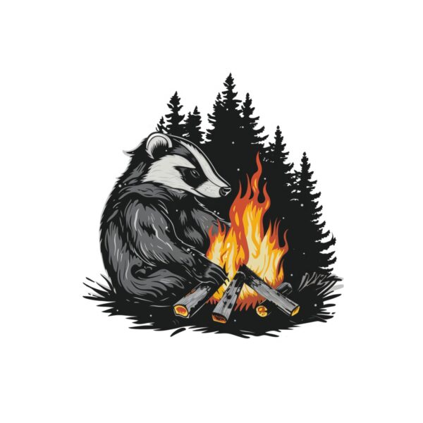 Badger Fire sticker. These stickers are made with printable vinyl with a vinyl top coat that is scratch-resistant and water resistant. Put one on your phone case, laptop, iPad, hard cooler; the possibilities are endless.